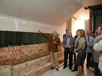 Una imagen de la visita a las obras.