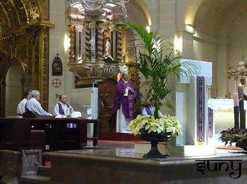 Mons. Rafael Palmero preside la eucaristía.