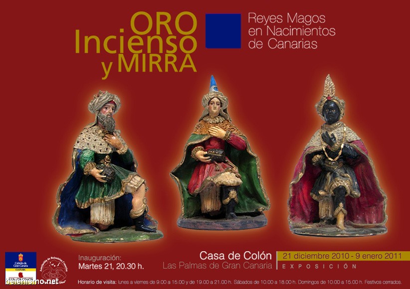 Cartel de la muestra "Oro, Incienso y Mirra".