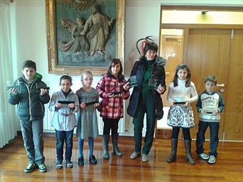 Los galadronados en el Concurso de la Federación Navarra posaron con sus trofeos